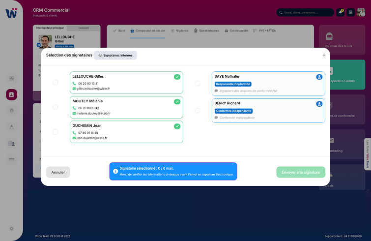 délégation signature dossiers de conformité