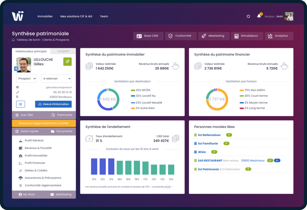 Wizio le CRM expert pour la conformité et l'agrégation