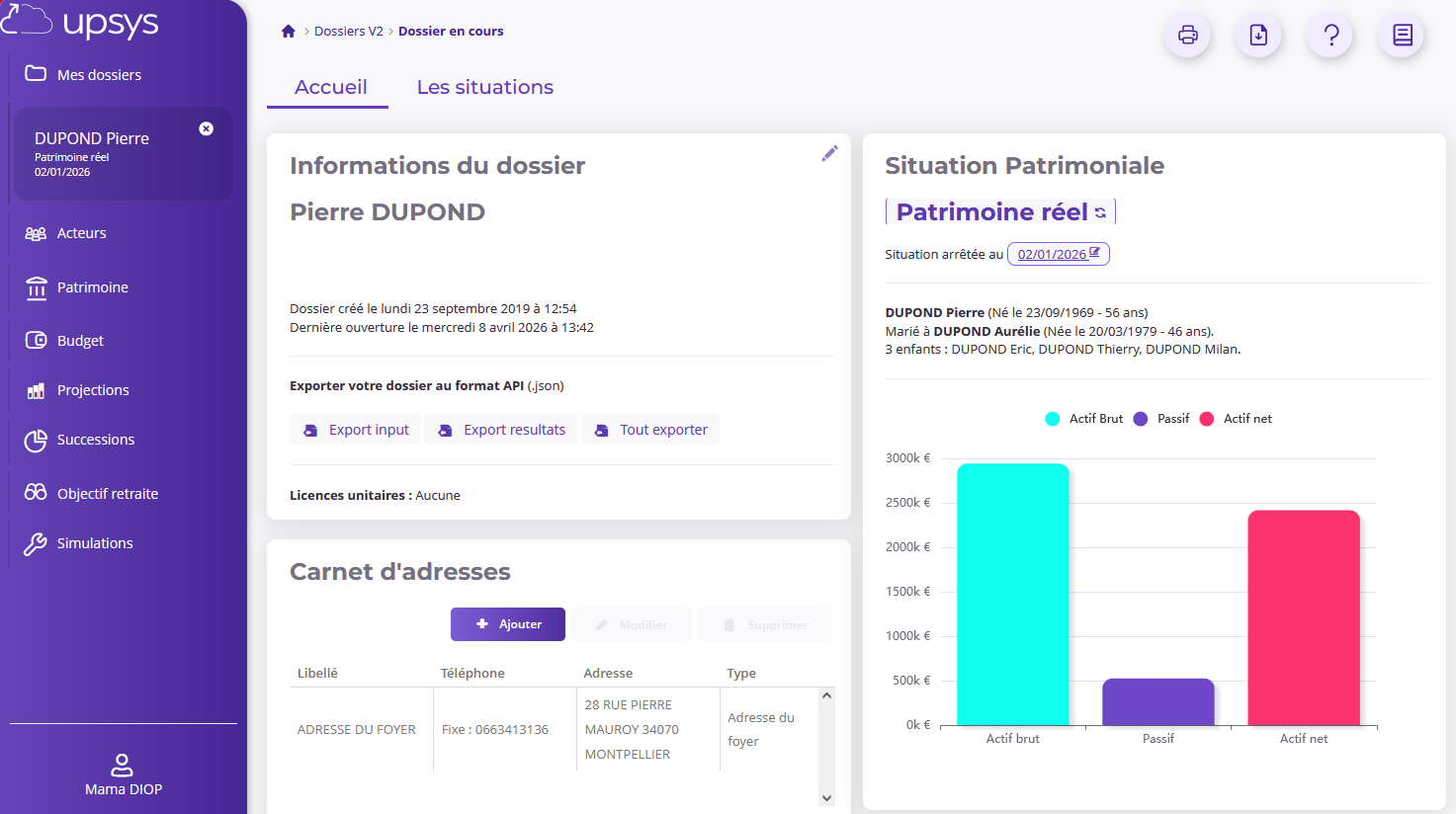 Simulation d'investissement